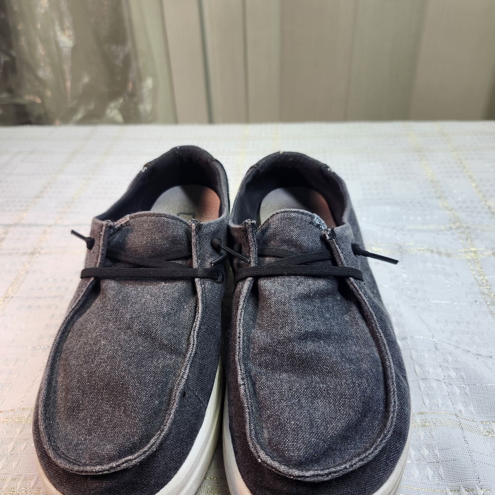 Hey Dude Women's Charcoal Canvas Lightweight Loafers